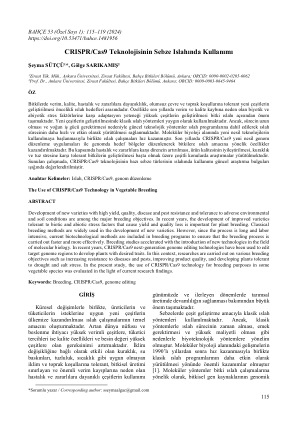 CRISPR/Cas9 Teknolojisinin Sebze Islahında Kullanımı